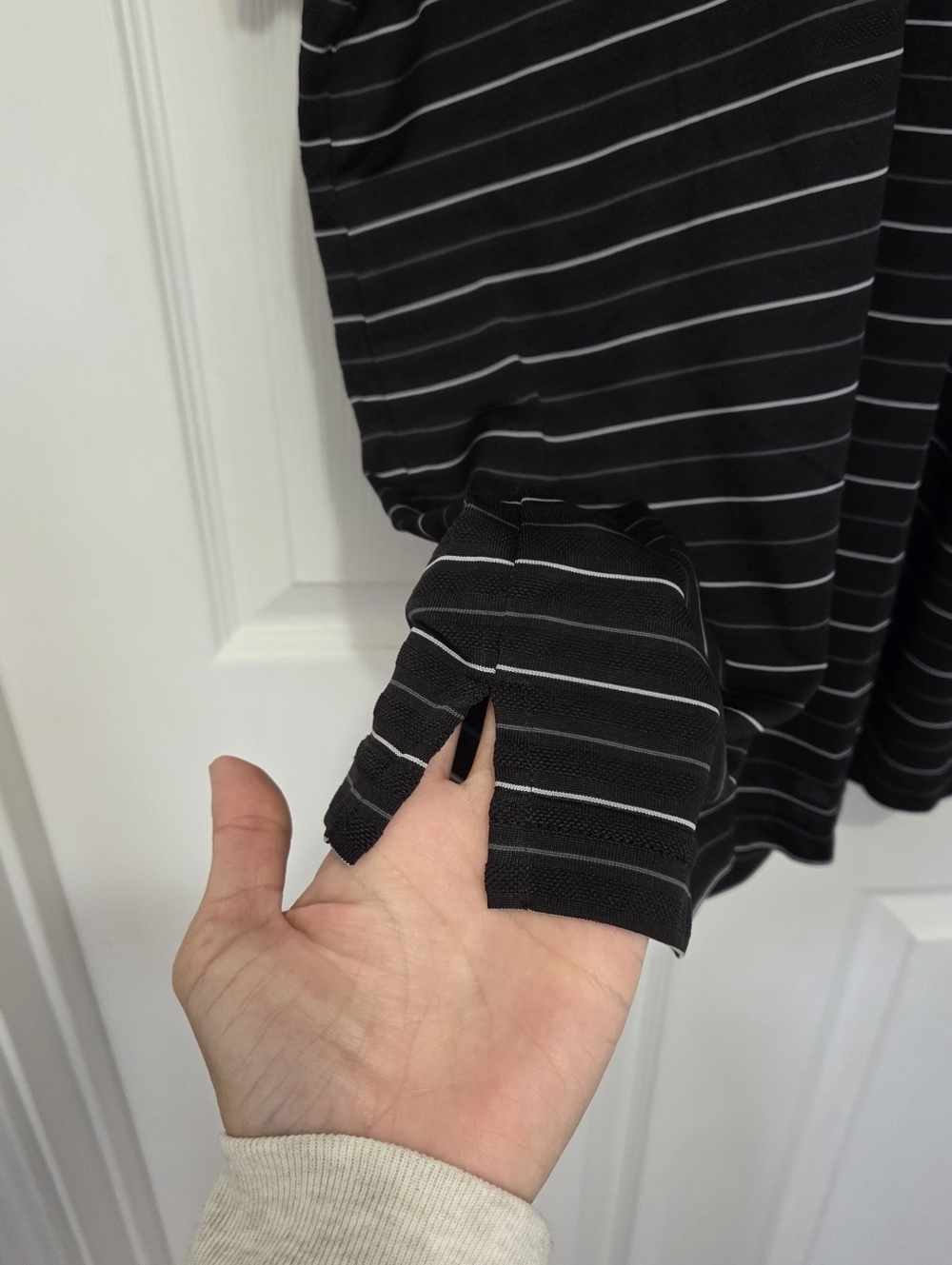 Van Heusen Black & White Striped Traveler Short Sleeve Polo Shirt Size XL Golf - Picture 4 of 7